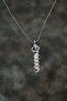 7 Chakra Stone Necklace with Wave Motif 236-C6 - 3