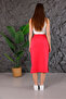 Gold Accessory Detail Slitted Pocket Midi Skirt - 5