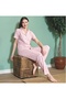 Anti-Pilling Anti-Wrinkle Fabric Summer Short Sleeve Women's Shirt Pajama Set - 2