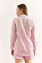 Women's Candy Pink Geometric Scallop Detailed Shirt Gml-19001324 - 3