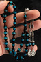 Men's 7X11Mm Turquoise Vernier Scented Powder Amber Prayer Beads - 2