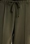 Women's Modal Fabric Slim Fit Slim Fit Elastic Waist Lace up Khaki Trousers - 3