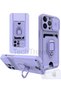 iPhone 13 Pro Case Camera Protection Sliding Business Card Holder Card Holder Stand Drawstring Colorful Cover - 3