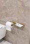 Wall Mount Metal Toilet Paper Hanger with Phone Shelf Modern Toilet Roll Holder Bathroom Organizer - 5