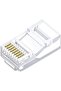 موصلات Rj45 Cat 6 - عبوة من 100 موصل لكابلات إيثرنت - جهات اتصال مطلية بالذهب - 2