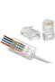 موصلات Rj45 Cat 6 - عبوة من 100 موصل لكابلات إيثرنت - جهات اتصال مطلية بالذهب - 5