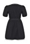 Black Contrast Piping Ribbon Woven Plus Size Dress Tbbss25Ah00231 - 9