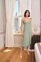 Floral and Leaf Patterned Lace and Low-Cut Dressing Gown Set - 7