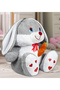 100 cm Giant Size Cute Plush Rabbit Holding Carrots in Hand - 5