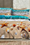 100% Cotton Percale Dowry Luxury 5D Digital Double Duvet Cover Set Sea Stars - 2