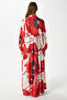 Modest Women's Catina Red Floral 100% Viscose Maxi Length Summer Dress - 7