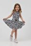 Girl's Black-White Strap Crop Badi, Shorts Skirt Suit