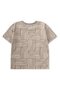 Boho Patterned T-Shirt 2-10 Years Beige - 2