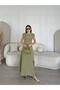 Brand Equivalent Summer Wide Midi Skirt Waist Fitted Long Slit Detail Wadded Pinterest Model Dress - 7