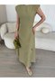 Brand Equivalent Summer Wide Midi Skirt Waist Fitted Long Slit Detail Wadded Pinterest Model Dress - 5