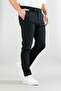 Men's Navy Blue Slim Fit Ankle Length Stretchy Lycra Fabric Trousers - 4