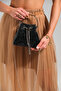 Women's Black Wavy Handle Chain Strap Evening Dress Evening Bag - 5