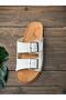 Women's High and Leather Sole Nubuck Slippers - 5