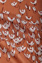 شال حريري من نسيج التويل بنمط زهرة الثلج البني - 5