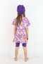 Girl's Crew Neck Skirted Swimsuit and Leggings Bonnet Included. - 8
