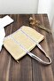 Women's Straw Bag. Beach Bag. Shoulder Bag. Sequin Straw Bag. - 8