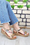Daisy Comfortable Sole Stone Bead Detailed Women's Sandals - 2
