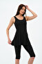 Women's Plain Lycra Tights Dress Swimsuit - 6