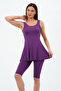 Women's Plain Lycra Tights Dress Swimsuit