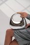 Women's Silver Shiny Metal Evening Dress Wedding Bag - 6