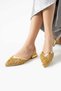 Stone and Embroidery Embroidered Women's Stylish Flat Sole Ballerinas - 2