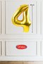 4 Years Old Gold Balloon 16 Inch Gold Number Balloon - 2