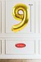 9 Years Old Gold Balloon 16 Inch Gold Number Balloon - 2