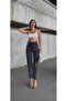 Accordion High Waist Lycra Mom Jeans Skinny Leg Jeans - 2