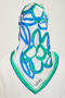 Sura Silk Scarf 91234D (S) 90 X 90 Blue - Green 54 - 4