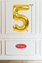 5 Years Old Gold Balloon 16 Inch Gold Number Balloon - 2