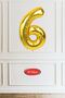6 Years Old Gold Balloon 16 Inch Gold Number Balloon
