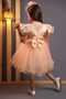 Girl's Tulle White Pink Red Buckle Princess Birthday Eid Evening Dress Graduation Dress - 2