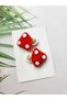 Smurfette Mushroom Cute Girl's Hair Accessory 2-Piece Snap Buckle 100% Cotton Handmade Elegance Buckle - 2