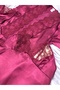 5Li Burgundy Dowry Satin Women's Nightgown Dowry Set + Box Gift - 4