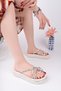 White Women's Daily Stylish Slippers with Butterfly Detail - 2