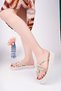 White Women's Daily Stylish Slippers with Butterfly Detail - 3