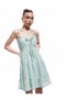 Lacing Detailed Sleeveless Rope Strap A-Line Openwork Mini Dress