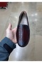Women's Inside-Outside Genuine Leather Orthopedic Patent Leather Honeycomb Leather Claret Red Shoes - 2