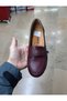 Women's Genuine Leather Orthopedic Velcro Seasonal Burgundy Shoes - 2