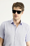 Short Sleeve Regular Fit Sports Cotton Linen Blended Shirt - 2