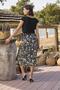 Floral and Leaf Patterned Skirt Set - 6