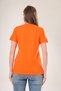 100% Cotton Super Quality Orange V-neck Women's Basic T-Shirt Knitted Cotton Combed Cotton T-shirt Orange Orange - 8