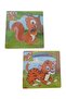2 15 Piece Wood Puzzle Jigsaw Preschool Educational Game Squirrel & Tiger