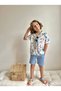Boys Linen Shirt Shorts Summer Holiday Cool Suit - 4