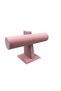 Domestic Production Suede Fabric Pink Color Watch - Bracelet Display Stand - 4